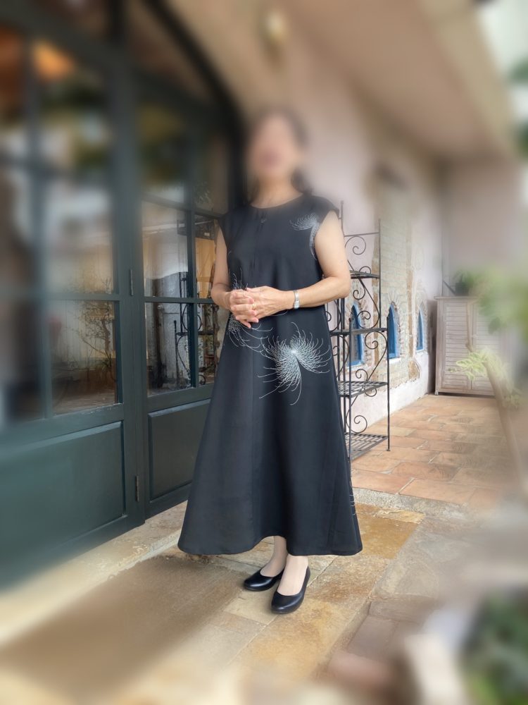 母の羽織からエレガントドレスへ after写真